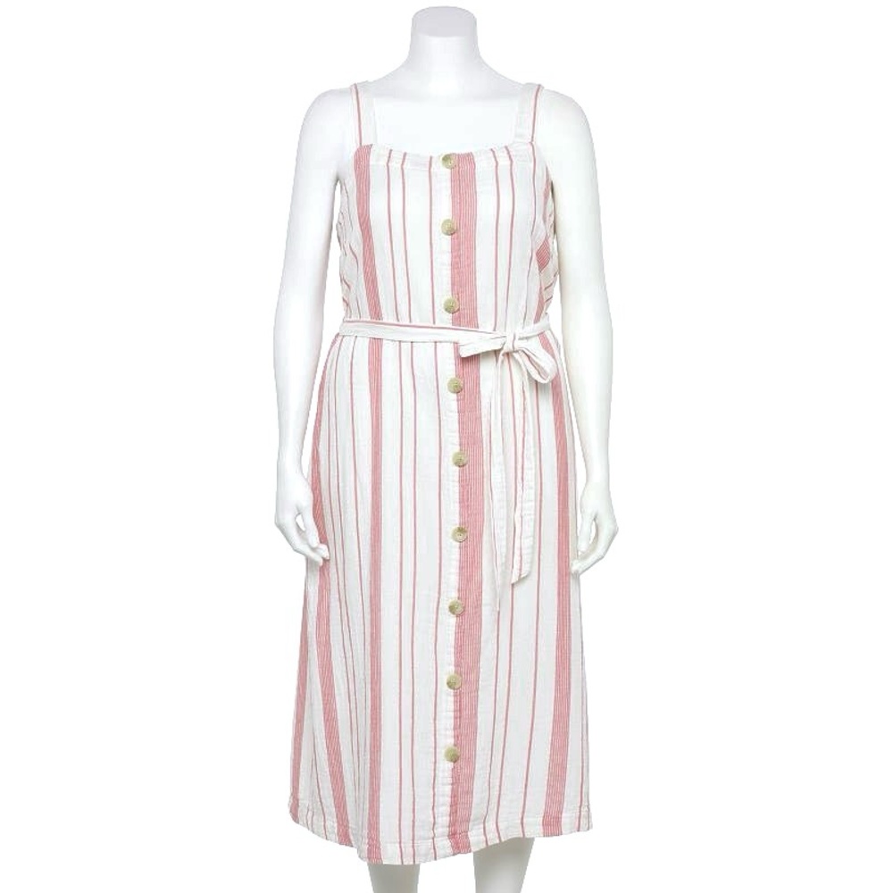 SONOMA Goods For Life Button Front Midi Dress